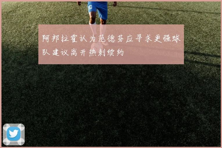 阿邦拉霍认为范德芬应寻求更强球队建议离开热刺续约